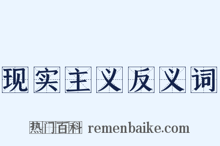 现实主义反义词是什么意思的图片